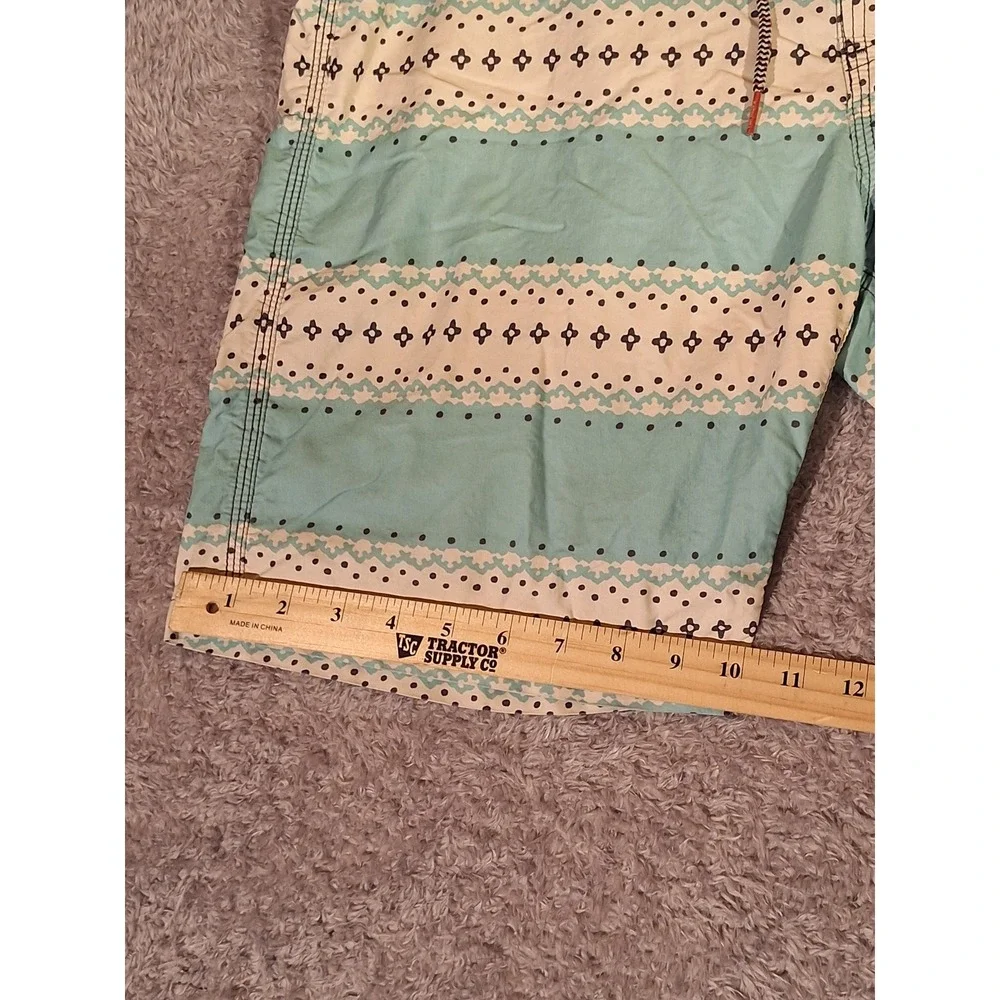 Katin USA Mens Board Shorts Size 33 Surf Beach Swim Trunks Floral Polka Dot